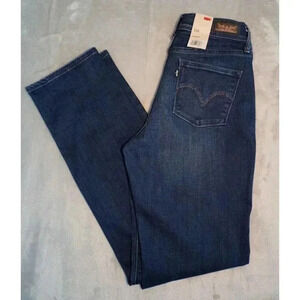 Levis 512 Jeans Womens 7 Straight Leg Slimming Dark Wash Denim 27x31 Tall